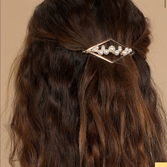 Lulus Crown Jewel gold hair pin set - Picture 3 of 5